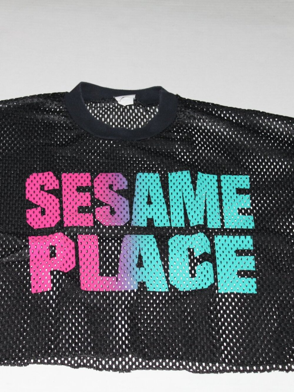 VTG Men's Black Mesh Crop Top